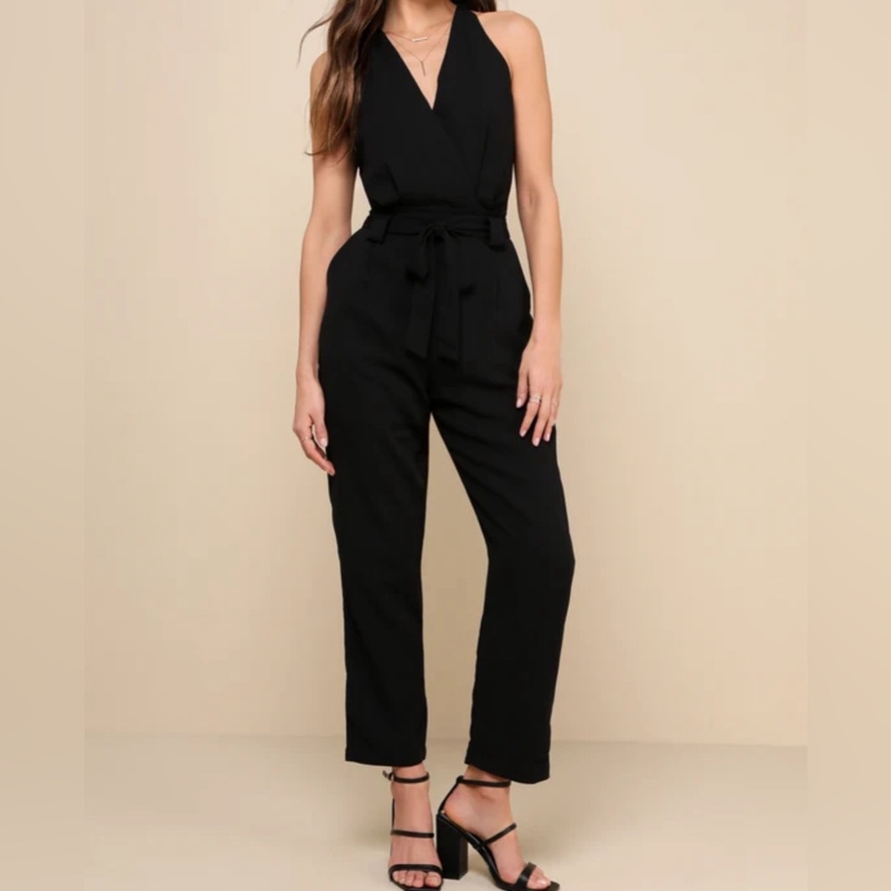 Lulus Black Sleeveless Jumpsuit